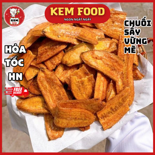 500g chuối sấy mè gừng giòn tan siêu ngon