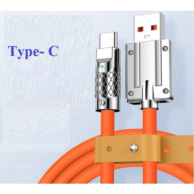 Cáp Sạc Nhanh 3 đầu/ 1 đầu Hợp Kim Kẽm 120W 6A Dây Silicone