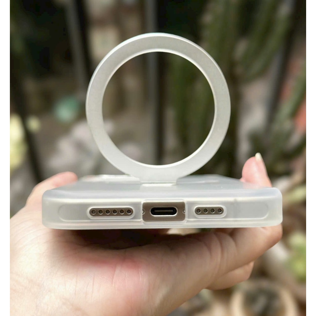 Ốp lưng nhám kèm kệ cho IPhone 15 Pro Max, 15 Pro , 14 Pro Max Chính hãng X-Level Pithy Stone hỗ trợ sạc không dây