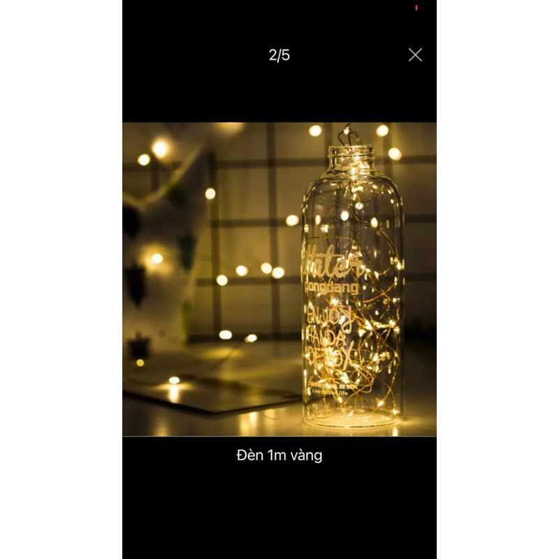 Đèn led có sẵn pin, đèn nháy đom đóm chạy bằng pin trang trí tháp oản, mẹt tết, bó hoa, tiểu cảnh siêu đẹp