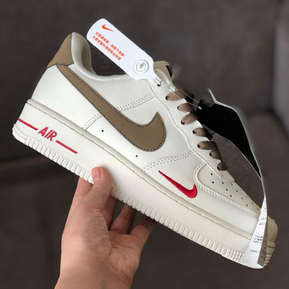 Giày_Nike Air Force 1 vạch nâu cho nam&nữ