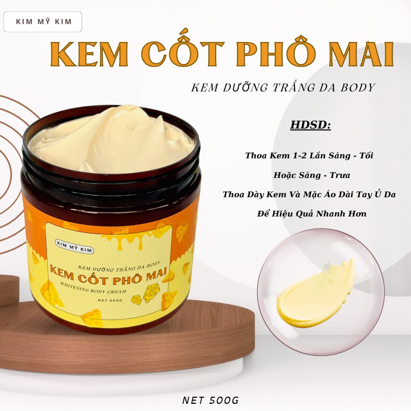 Kem dưỡng trắng cốt phô mai Kim Mỹ Kim lẻ 1 hộp 500g