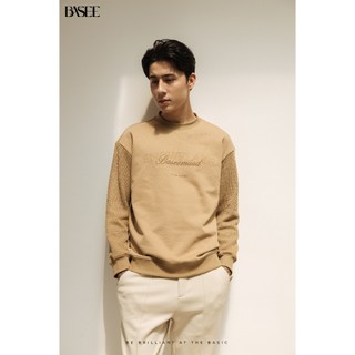 Áo sweater BASEE phối tay len cao cấp, tinh tế, thời trang