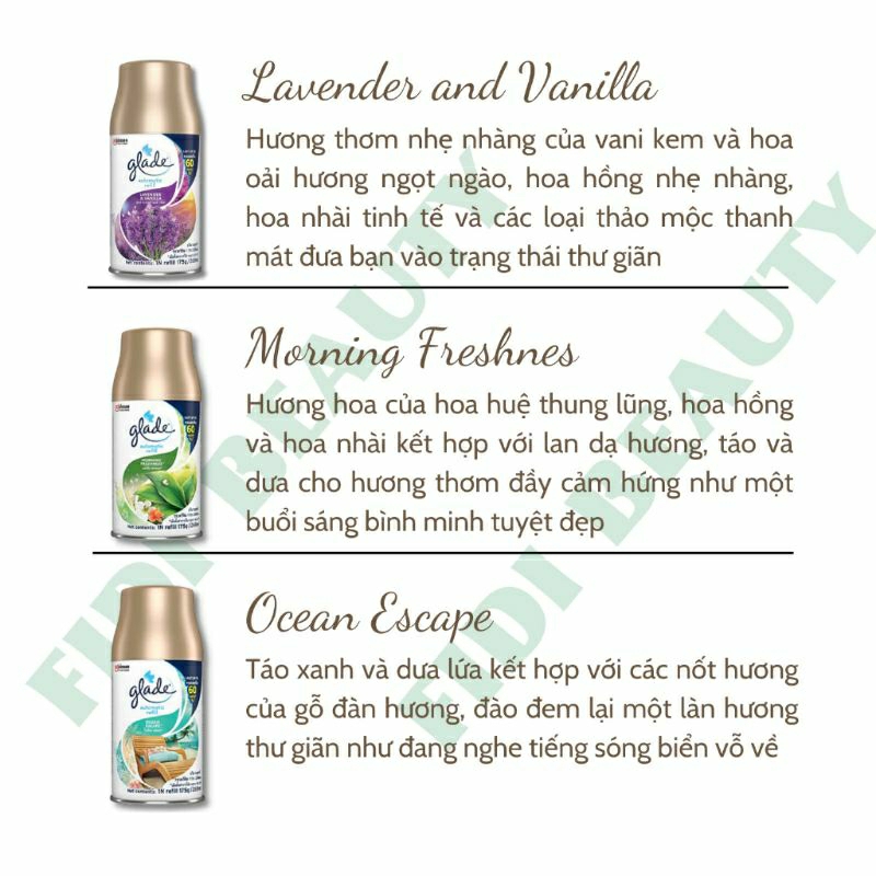 Lõi Xịt Thơm Phòng Tự Động Glade 175g/269ml