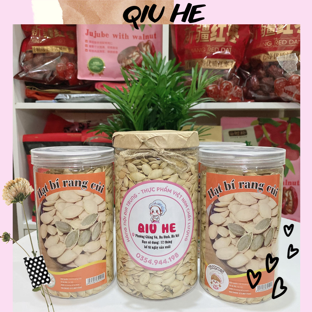 Hạt bí rang đóng hũ thơm ngon, Hạt bí ngô rang giòn hạt chắc mẩy