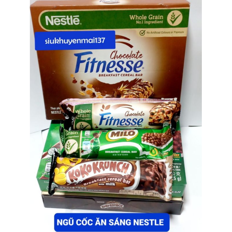 date 6/24 Nestle Fitnesse Kokofrunch Milo 376 g(16 thanh)