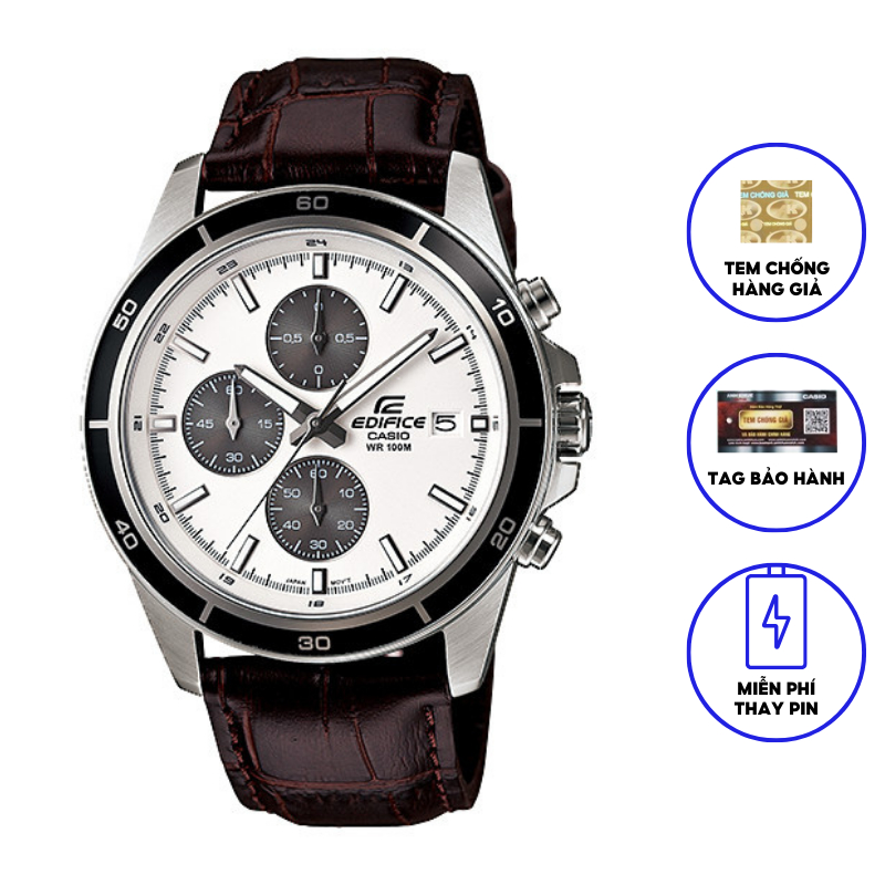 Đồng hồ nam dây da chính hãng Casio EDIFICE EFR-526L-7AVUDF