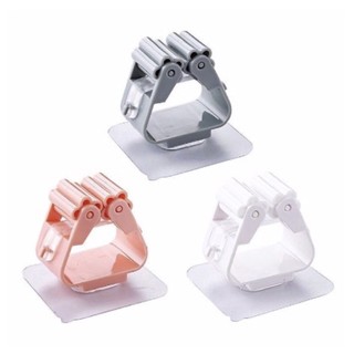 Kẹp treo dụng cụ vệ sinh và chổi lau nhà, kẹp treo đồ gia dụng dán tường đa năng