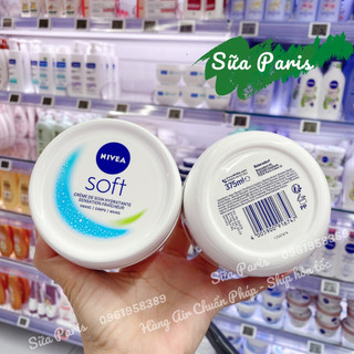 Kem dưỡng ẩm Nivea Soft 200ml, hàng nội địa, dưỡng thể thần thánh, dùng siêu thích_Sữa Paris Aderma