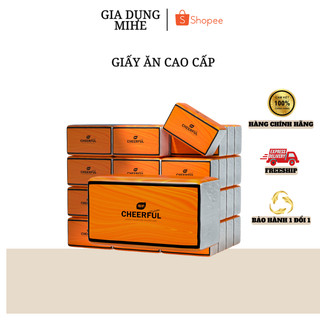 Giấy ăn thùng 20 gói giấy ăn cheerful nội địa trung - giấy 4 lớp siêu dai g01