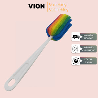 Cây cọ rửa ly 7 màu - cọ rửa ly bình nước bình giữ nhiệt 7 màu cầu vồng / b060_cây rửa ly 7 màu vion