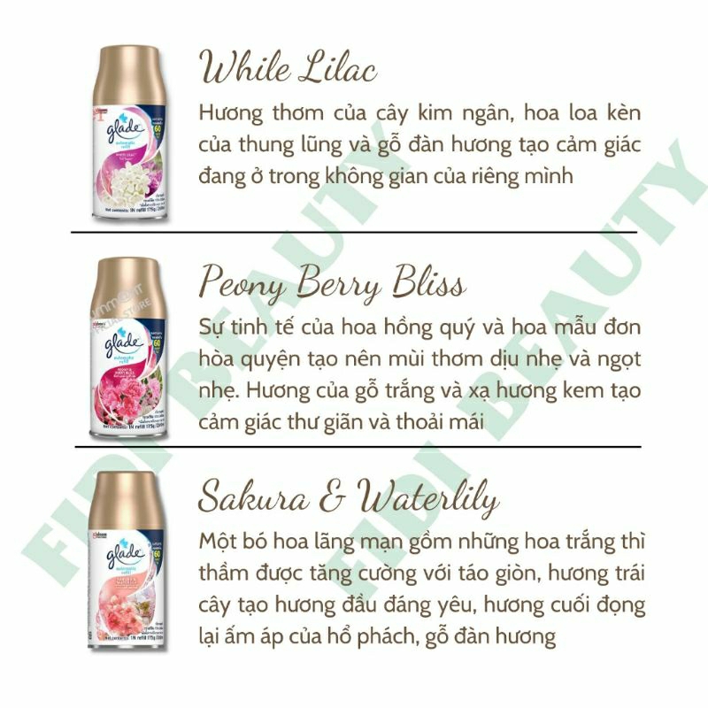 Lõi Xịt Thơm Phòng Tự Động Glade 175g/269ml