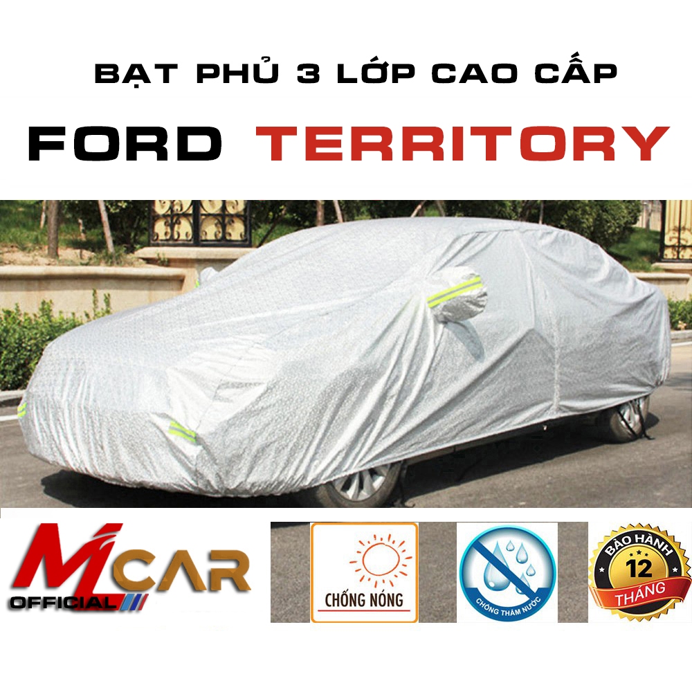 Bạt Che Phủ Xe Ford #Territory Cao Cấp (bạt 3 lớp Tráng Nhôm, chống xước, che nắng, mưa cao cấp)