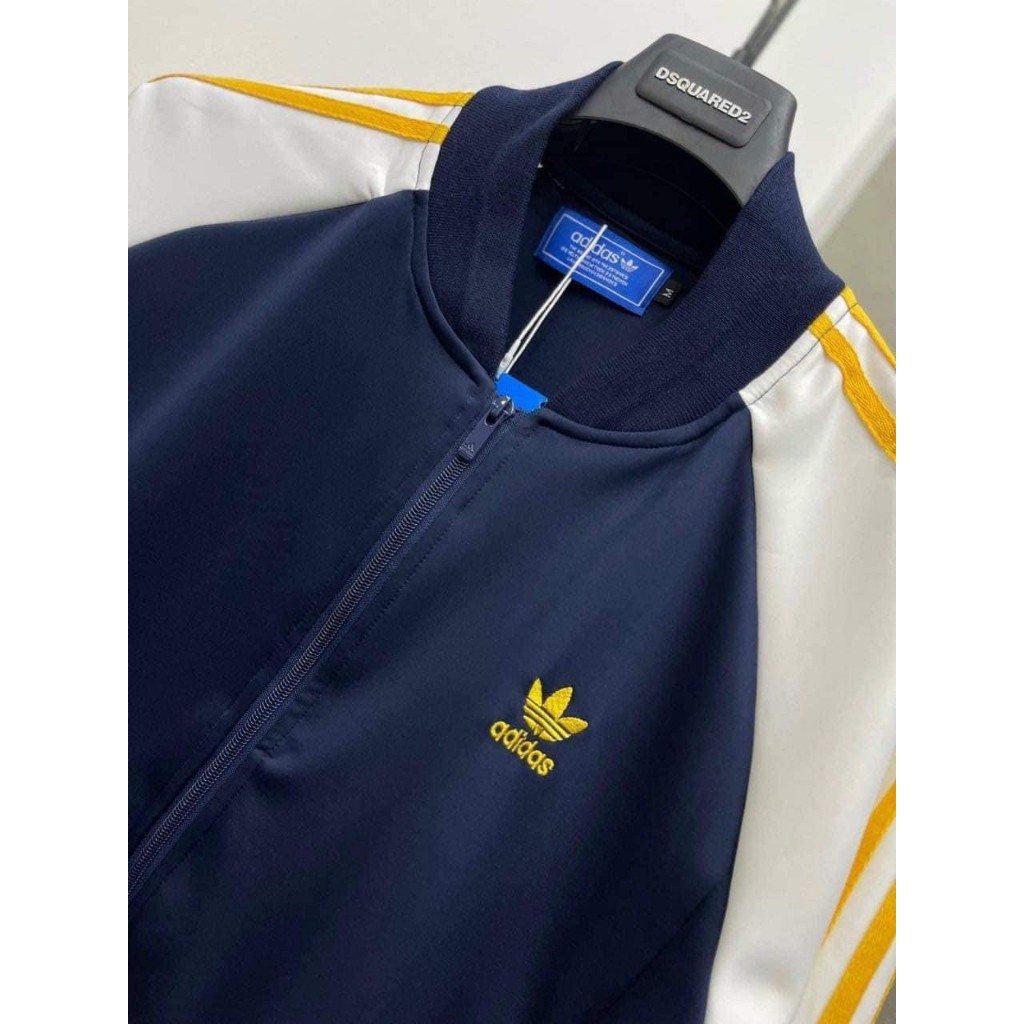 Áo Khoác Adidas An Thuyên Mẫu Mới Nhất Logo Thêu-Áo Khoác Adidas Phối Tay Trắng Hàng Đẹp Hottrend 2024