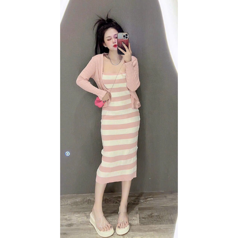 Đầm body kèm áo khoác cực đẹp