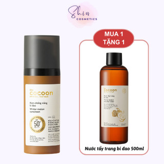  Kem Chống Nắng Bí Đao Cocoon 50ML Tặng Nước Tẩy Trang Bí Đao Cocoon 500ML