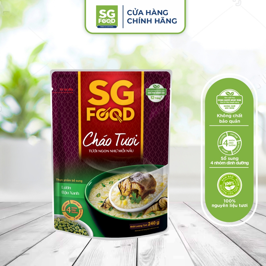 Cháo Tươi SGFood Lươn & Đậu Xanh 240g