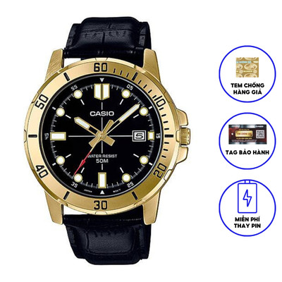 Đồng hồ nam dây da Casio MTP-VD01GL-1EVUDF chính hãng