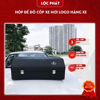 Thùng Đựng Đồ Ô Tô Da Cao Cấp Có Logo Theo Hãng Xe, Hộp Đựng Đồ Để Cốp Ô Tô Có Thể Gấp Gọn, Có Khóa Chắc Chắn, An Toàn