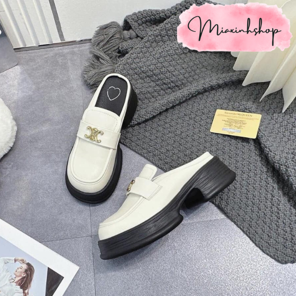 Giày Sục Nữ da tag Ce  đế đúc siêu nhẹ êm chân LOẠI 1 FULL HỘP