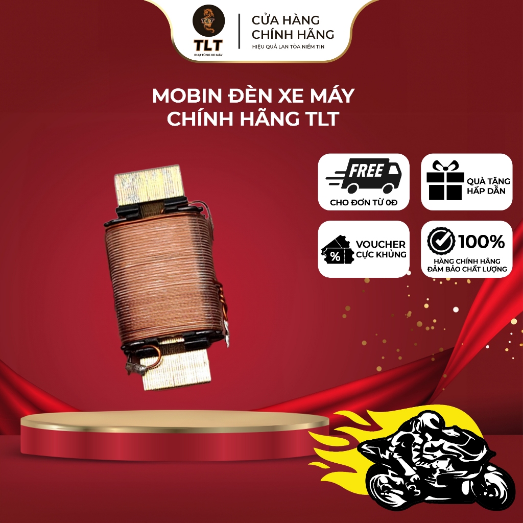 Mobin đèn TLT cuộn đèn xe Dream, Wave siêu sáng dây đồng 4846 sản xuất tại Thái Lan bảo hành 12 tháng