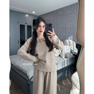 SBR - Bộ nỉ len tăm dài tay mềm co giãn - Bộ nỉ len tăm dài tay mềm co giãn - Bộ nỉ len tăm dài tay mềm co giãn
