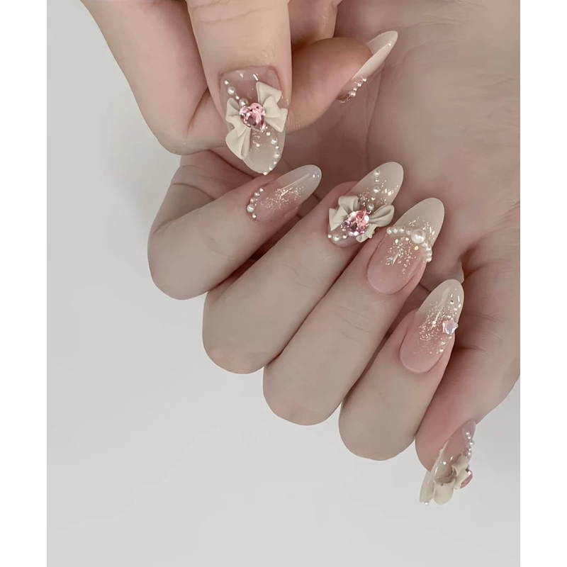 Set charm nơ đá mix