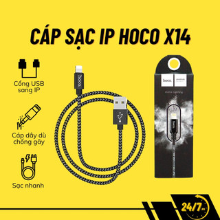 Cáp sạc Hoco X14 - sạc nhanh 2.4A dây dù chống đứt, dây truyền tải dữ liệu dài 1M/2M