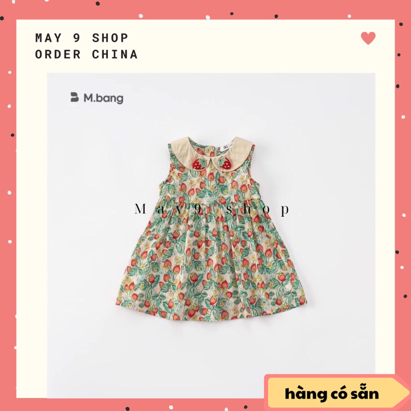 Váy bé gái quả dâu M.Bang size 100cm [hàng sẵn]