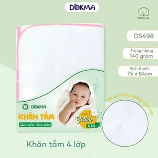 Khăn tắm xô 4 lớp dokma kích cỡ 75×84cm