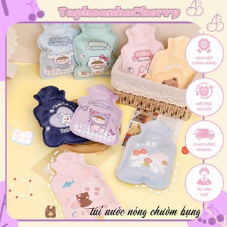 Túi chườm nóng lạnh nhung mềm SHOP10K giảm đau bụng kinh, túi chườm giữ ấm hạ sốt 200ML