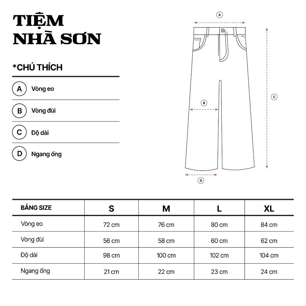 Quần Jean Wash Nam Nữ Ống Suông Cạp Cao Nam Nữ Chính Hãng Tiệm Nhà SƠN