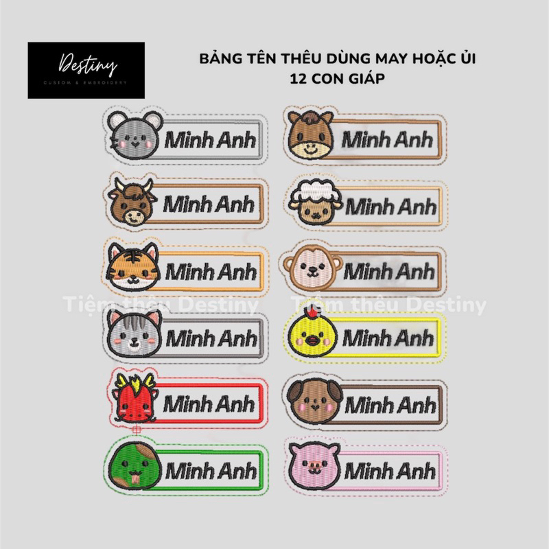 Bảng tên, phù hiệu ủi hoặc may