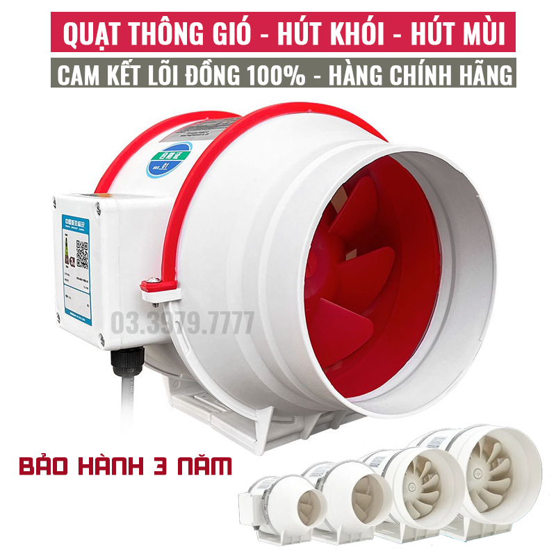 Quạt thông gió hút mùi công nghiệp 40W-130W