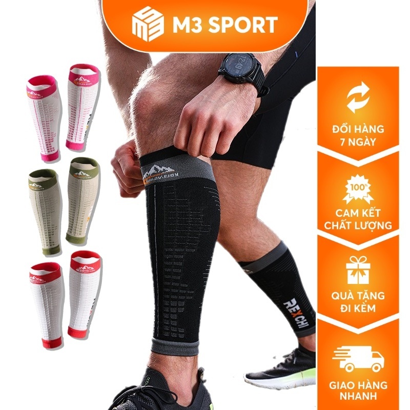 Bó Bắp Chân Chạy Bộ Nam Nữ Bó Calf Chạy Trail Đạp Xe Leo Núi Đá Bóng Tập Luyện Thể Thao Chống Chuột Rút Rexchi HX31
