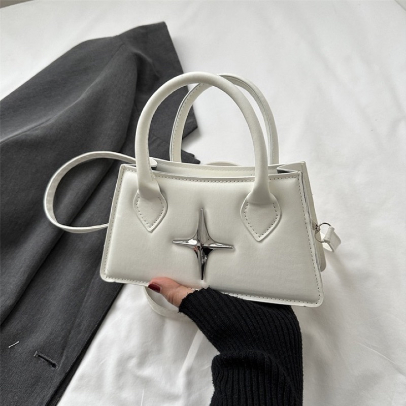 Túi Xách Nữ Đeo Chéo Túi Cầm Tay 2 Quai Basic Phối Ngôi Sao Phong Cách Hàn Quốc QG Store