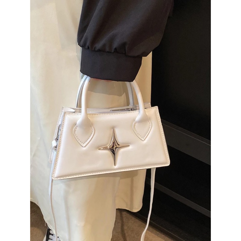 Túi Xách Nữ Đeo Chéo Túi Cầm Tay 2 Quai Basic Phối Ngôi Sao Phong Cách Hàn Quốc QG Store