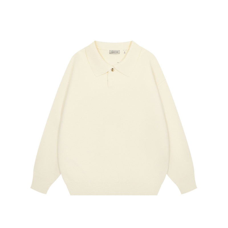 ⚡️ORDER⚡️Áo Polo Len Fear of God Dài Tay Ss23 - Sweater Merino Polo Fear of God wool 2023 /Áo Len có Cổ FOG