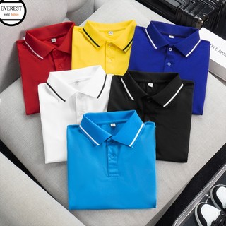 Áo thun polo nữ vải cá sấu phối sọc viền tay cổ Everest nhiều màu