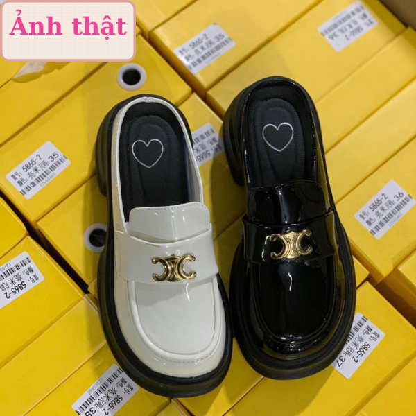 Giày Sục Nữ da tag Ce  đế đúc siêu nhẹ êm chân LOẠI 1 FULL HỘP