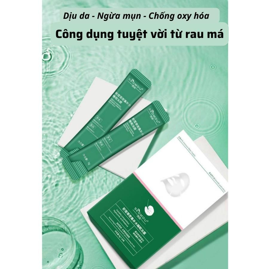 Mặt nạ ngủ rau má Centella Asiatica cấp Collagen, Mát lạnh dưỡng ẩm Làm Trắng Da Hiệu Quả Cao