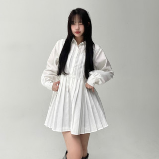 Đầm sơ mi xếp ly ohoh