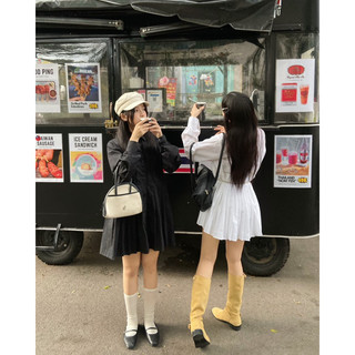 Đầm sơ mi xếp ly OHOH (PLEATED DRESS)