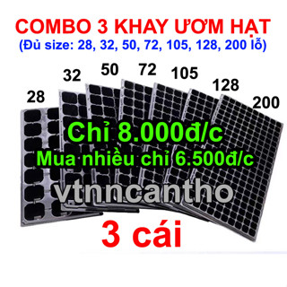 Combo 3 Khay ươm hạt giống 28 lỗ, 32 lỗ, 50 lỗ, 72 lỗ, 105 lỗ, 128 lỗ, 200 lỗ (Mua SLL giá tốt)
