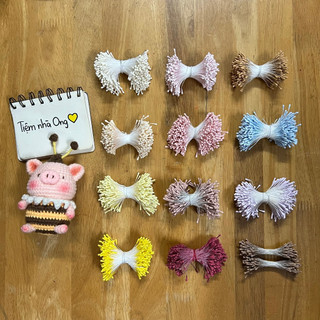 Nhụy hoa giả làm hoa handmade, nhụy hoa kẽm nhung