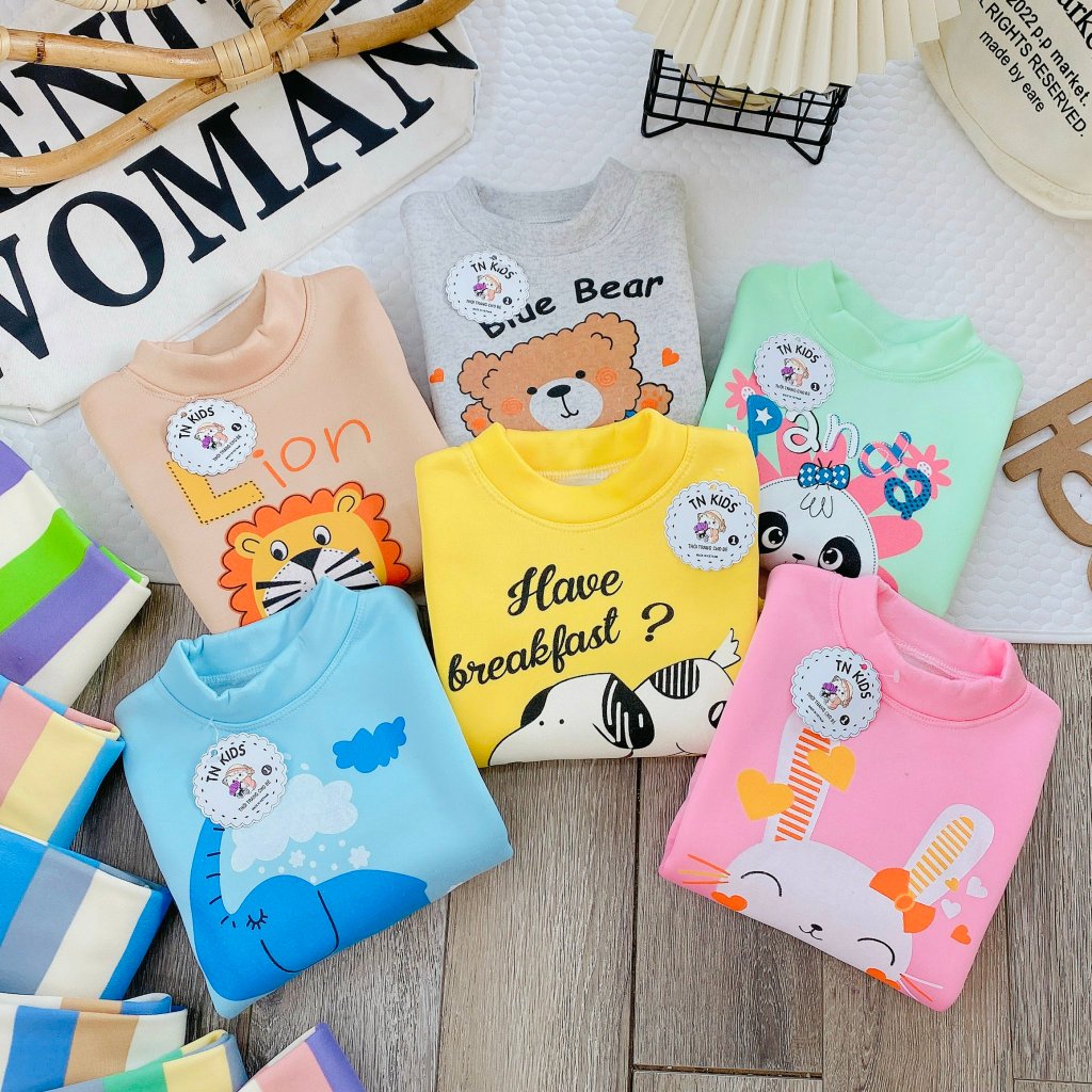 Đồ bộ bé trai , đồ bộ bé gái chất nỉ bông siêu ấm cho bé từ 6kg đến 16kg