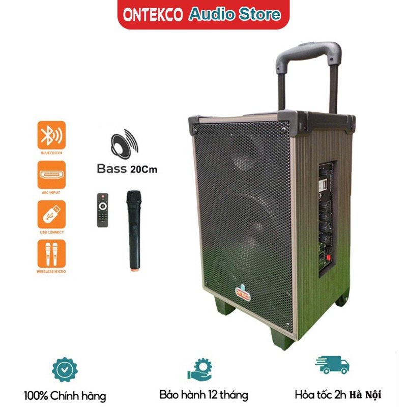 Loa Kéo bluetooth mini di động Kèm Mic Hát karaoke Không dây Cao cấp