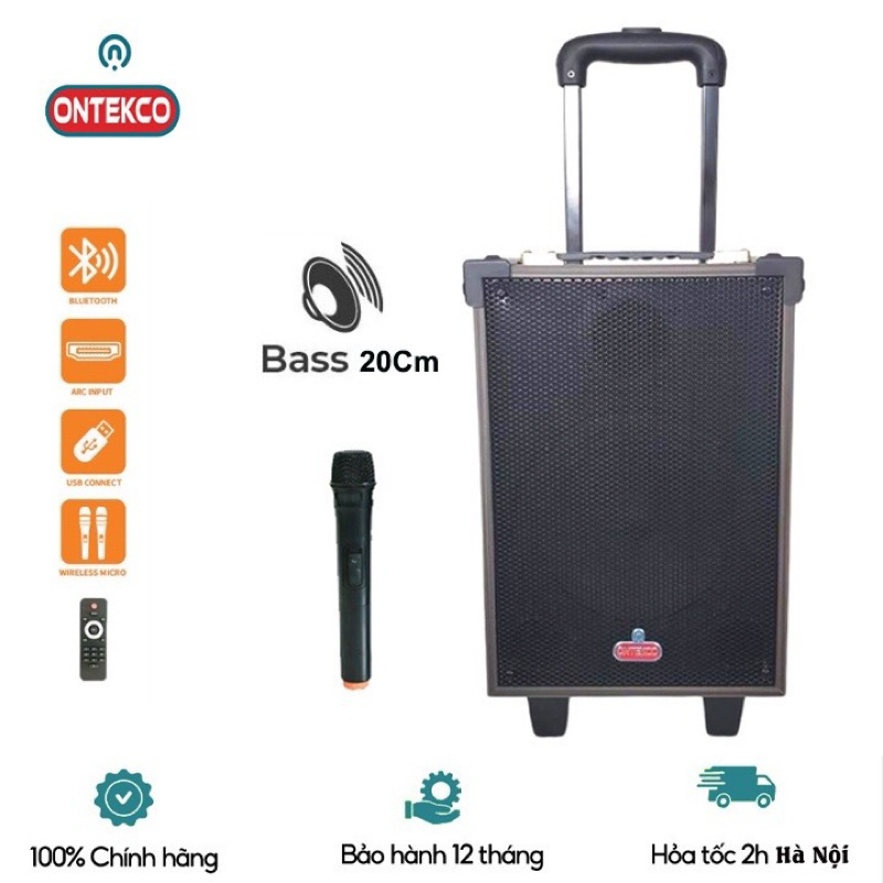 Loa Kéo bluetooth mini di động Kèm Mic Hát karaoke Không dây Cao cấp