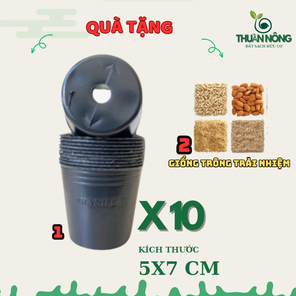 Đất sạch hữu cơ - LAVANMIX 10kg - đât sạch trong rau, đất trồng cay cảnh có sẵn chất dinh dương