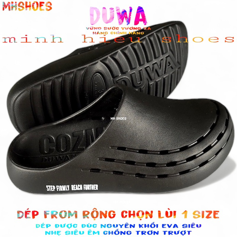 Dép sục duwa chính hãng dép sục cao su đi mưa đi nước siêu êm chống trơn trượt duwa